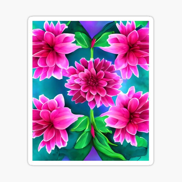Item preview, Pink dahlia watercolor artwork designed and sold by The Love Quill.