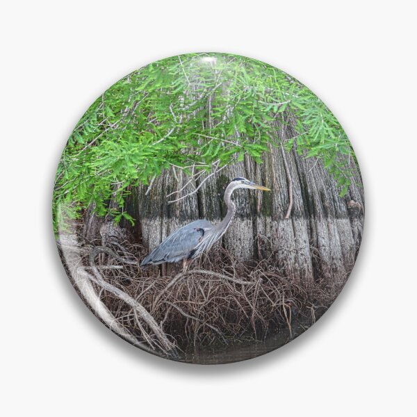 Item preview, Great Blue Heron and Bald Cypress Tree designed and sold by ShorelineImages.