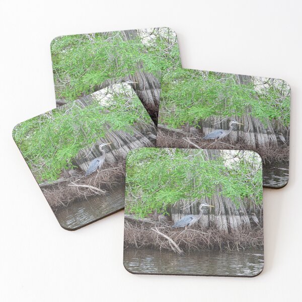 Item preview, Great Blue Heron and Bald Cypress Tree designed and sold by ShorelineImages.