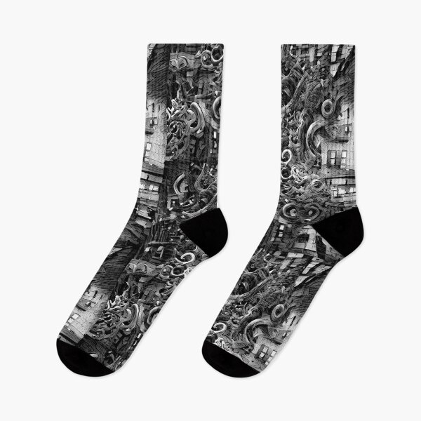 Item preview, The Apocalypse 3 - City of the Elder Ones (Black & White) - spcreationsco22 designed and sold by SpCreationsCo22.