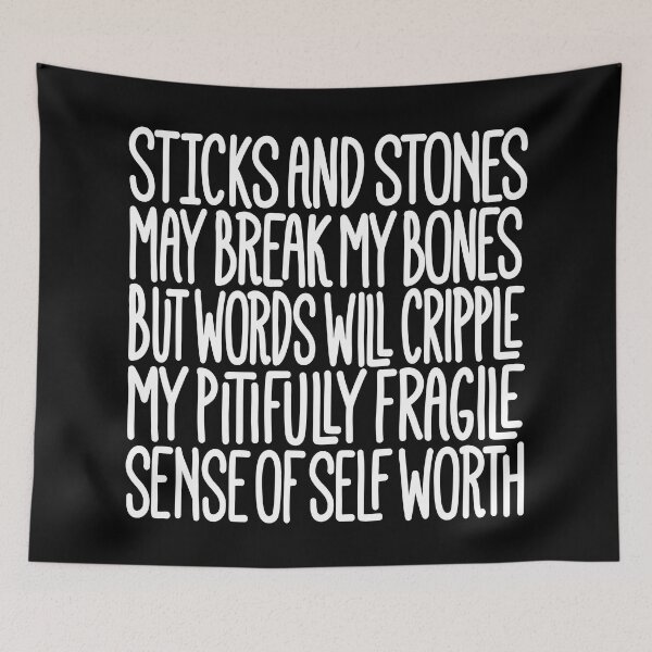 Item preview, Sticks and stones may break my bones… v.9 designed and sold by x1brett.