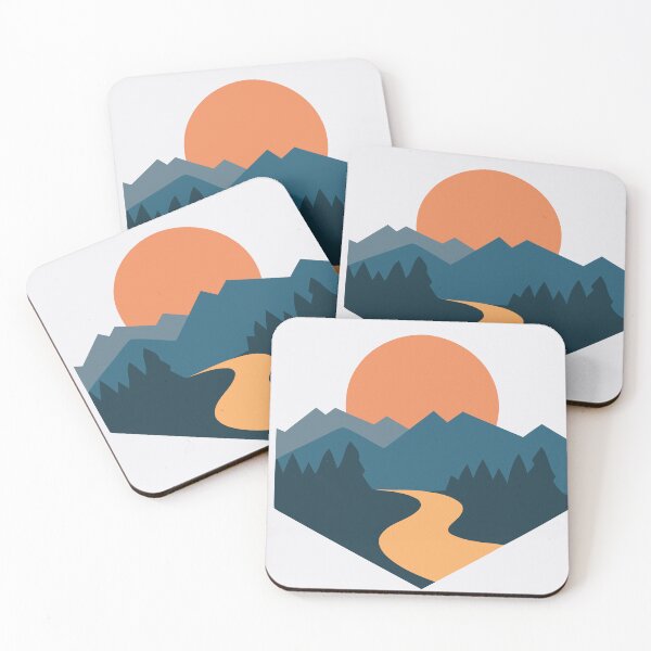 Item preview, Sun set on mountains corner designed and sold by Mahe-Art.