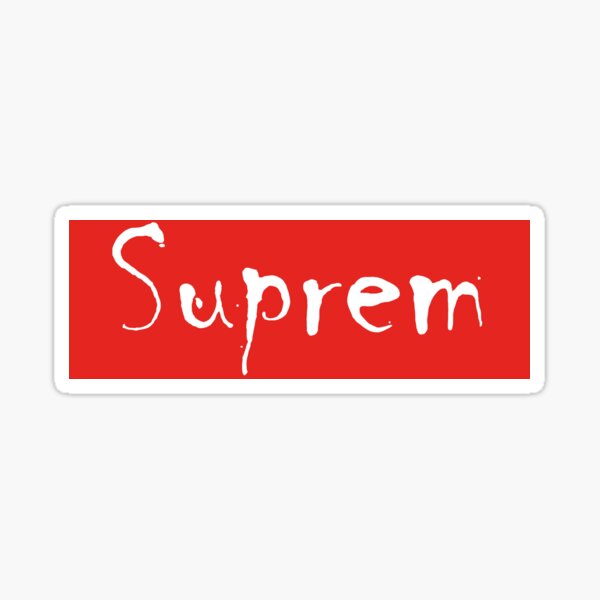 Sufficient Sticker Supreme Parody Funny Stickers Parody 