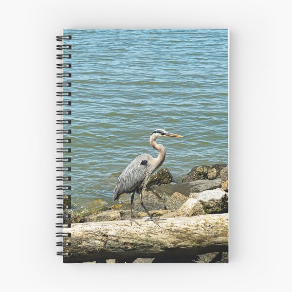 Item preview, Great Blue Heron on Driftwood  designed and sold by ShorelineImages.