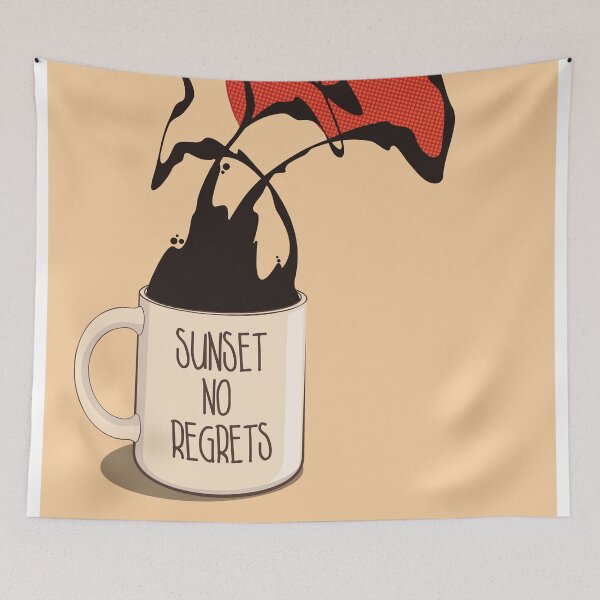 Item preview, Sunset No Regrets Coffee Sunset Phone Cases designed and sold by Dilematiccoma.