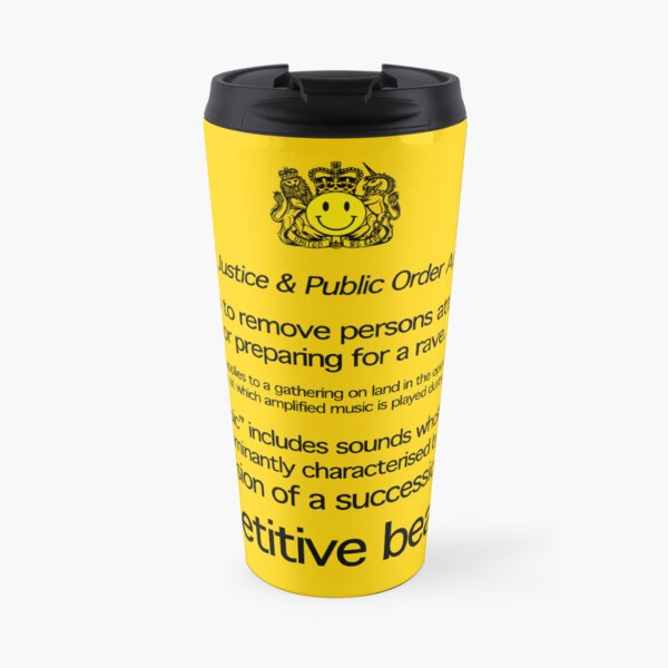 Acid House: Emission of a Succession of Repetitive Beats Travel Coffee Mug