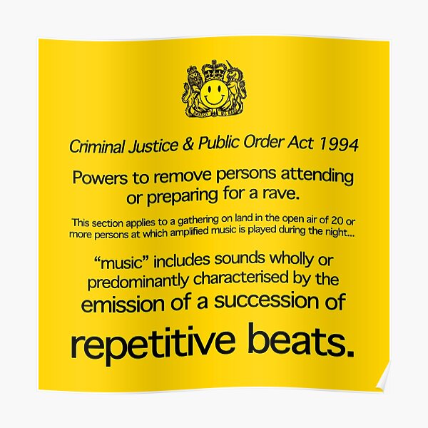 Acid House: Emission of a Succession of Repetitive Beats Poster