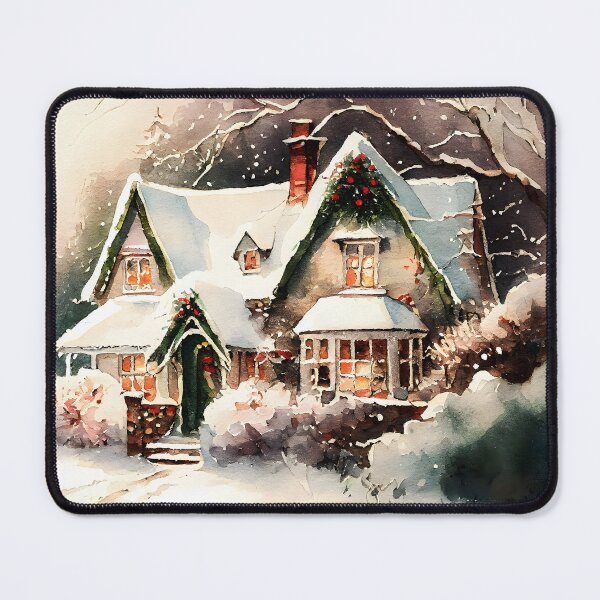 Item preview, Vintage Christmas Cottage in the Snow designed and sold by CGSGraphics.