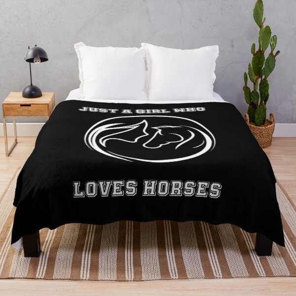 Item preview, Just a girl who loves horses,women and girl equine lovers, hippophiliac, horse moms, monochrome designed and sold by allycat57.