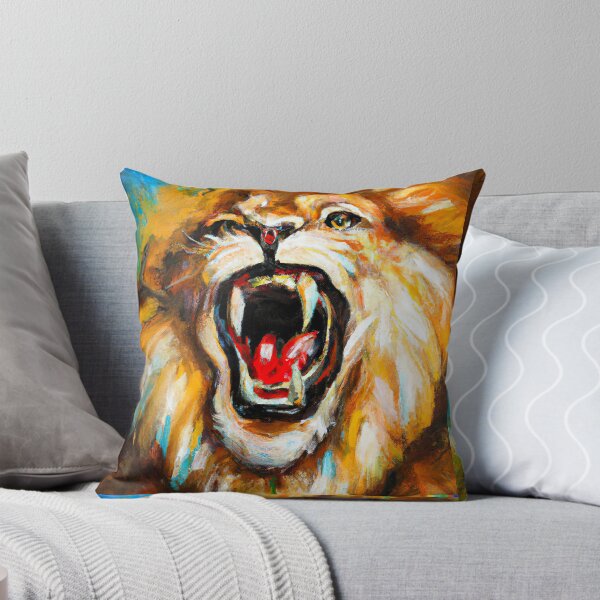Item preview, ROARING LION OIL PAINT PRINT designed and sold by AllFlameLLC.