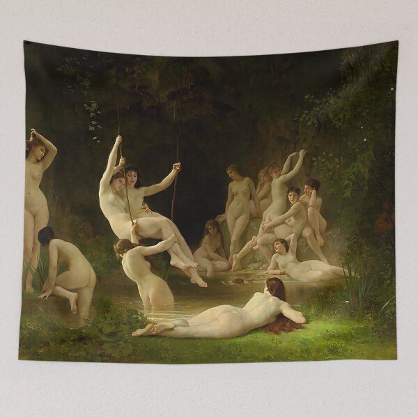 Item preview, William Adolphe Bouguereau - The Nymphaeum (re edit) designed and sold by Lefteris Betsis.