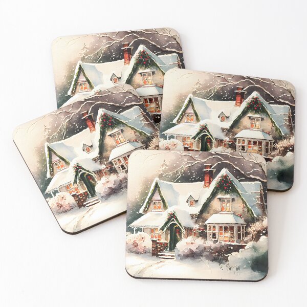 Item preview, Vintage Christmas Cottage  in the Snow  designed and sold by CGSGraphics.