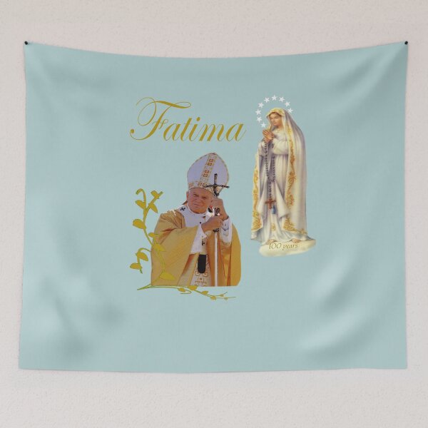 Item preview, Fatima T-Shirt Virgin Mary & John Paul II Catholic T-Shirt designed and sold by hispanicworld.