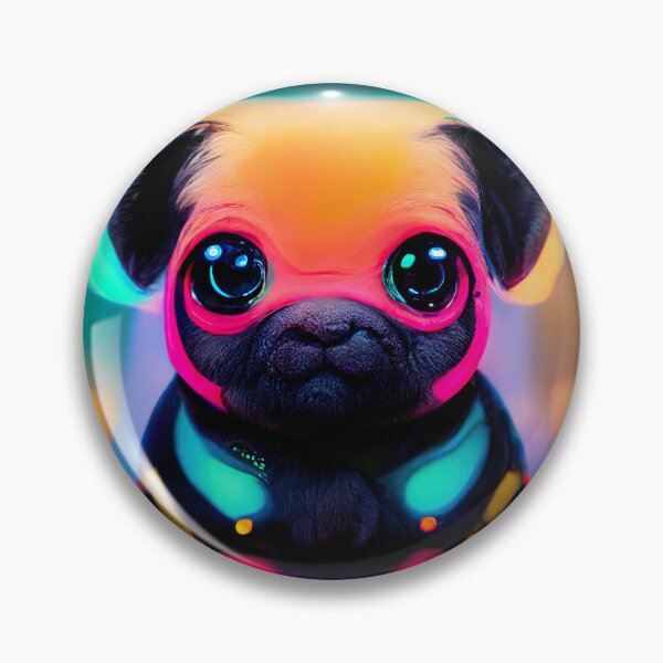 Item preview, Pug Puppy, Neon Dogs, fantastic design perfect for people who love Pugs. Grab this design as a gift for your husband, sister or boyfriend, who loves pugs. The design is great for everyone. designed and sold by KnickyKnackyDD.