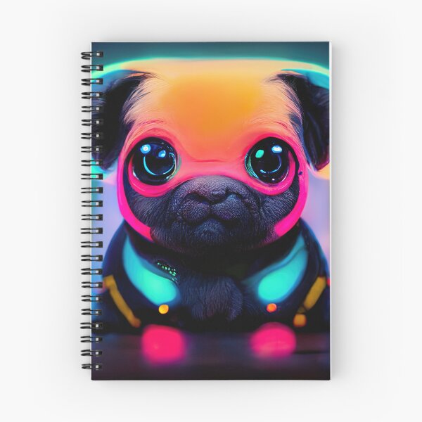 Item preview, Pug Puppy, Neon Dogs, fantástico diseño perfecto para las personas que aman a los Pugs. Tome este diseño como regalo para su esposo, hermana o novio, a quien le encantan los carlinos. El diseño es genial para todos. designed and sold by KnickyKnackyDD.