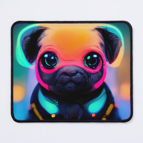 Item preview, Pug Puppy, Neon Dogs, fantastic design perfect for people who love Pugs. Grab this design as a gift for your husband, sister or boyfriend, who loves pugs. The design is great for everyone.  designed and sold by KnickyKnackyDD.