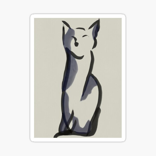 Aperçu de l'œuvre chat sumie créée et vendue par StudioMasha.
