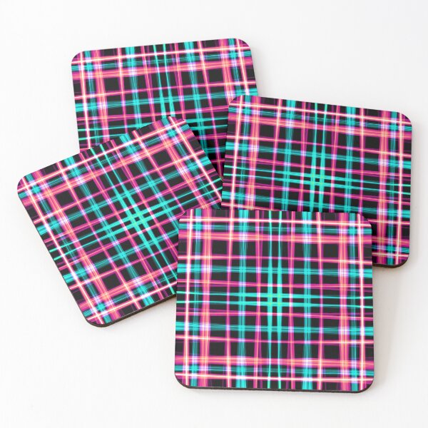 Item preview, Pink & Cyan Plaid Pattern designed and sold by SilentNoiseArt.
