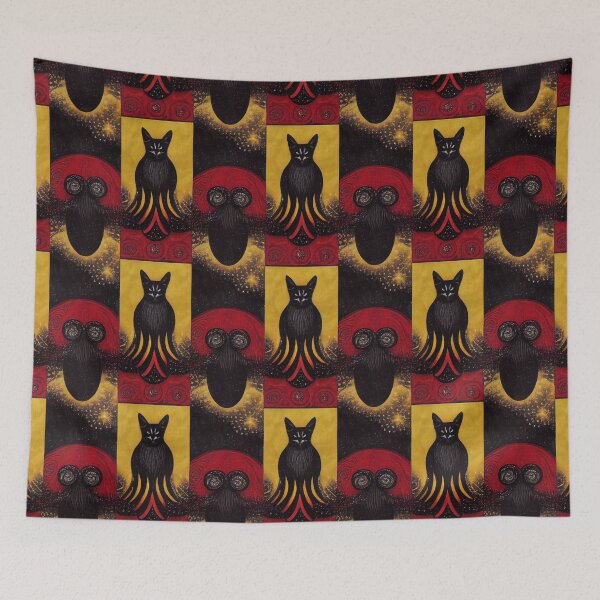Item preview, Gothic and Vintage Style Mystical Cat designed and sold by raulmaler.