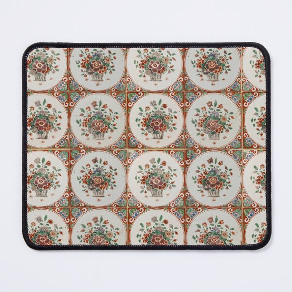 Item preview, Vintage Floral Terracotta Tiles Pattern designed and sold by idovedesign.