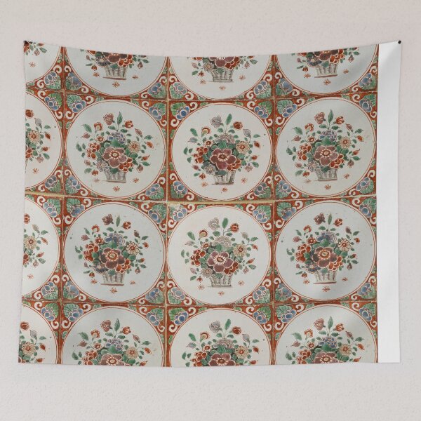 Item preview, Vintage Floral Terracotta Tiles Pattern  designed and sold by idovedesign.