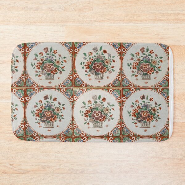 Item preview, Vintage Floral Terracotta Tiles Pattern  designed and sold by idovedesign.