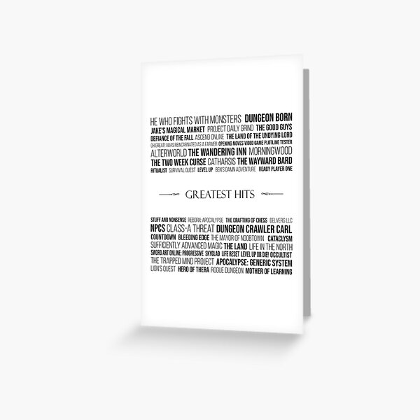 LitRPG & Gamelit Greatest Hits Greeting Card