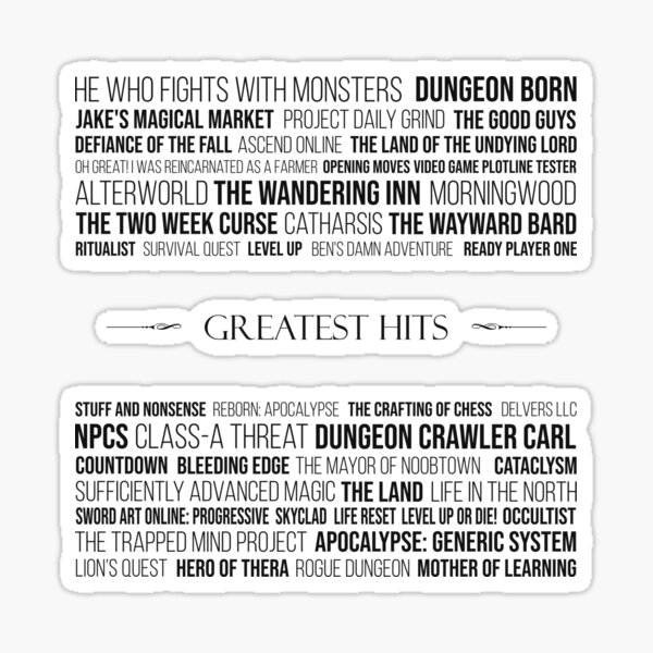 Item preview, LitRPG & Gamelit Greatest Hits designed and sold by archnic.