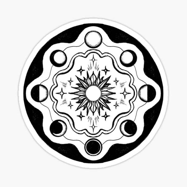 Item preview, moon cycle mandala designed and sold by dandelion wine.