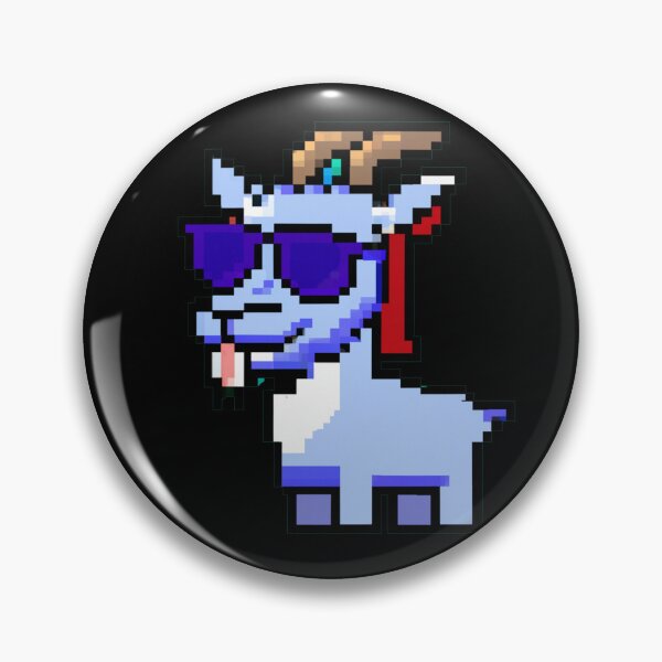 Item preview, GOAT PIXEL ART - cool goat with sunglasses  designed and sold by w1ckerman.