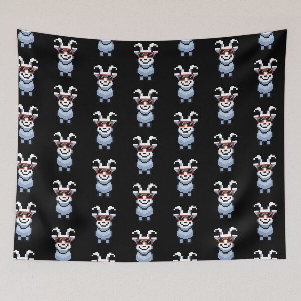 Item preview, GOAT PIXEL ART - cool goat with sunglasses  designed and sold by w1ckerman.