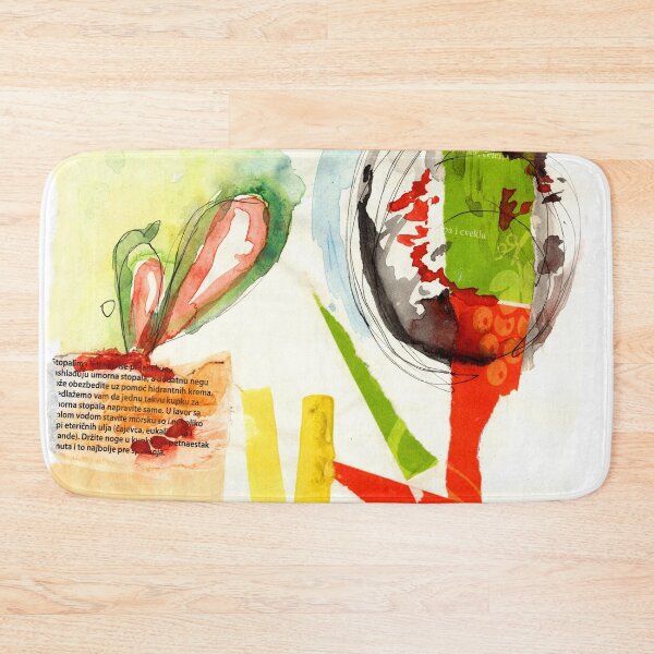 Item preview, Abstract landscape illustration mixed media collage designed and sold by DigitalMagShop.