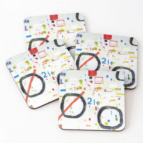 Item preview, Off the Map 12 - Abstract Expressionism Street Art - Bright Colours on White designed and sold by Inomaly Art.