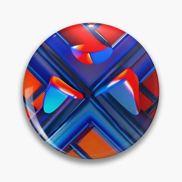 Item preview, Blue orange geometric abstraction v3 designed and sold by mwebba2005.