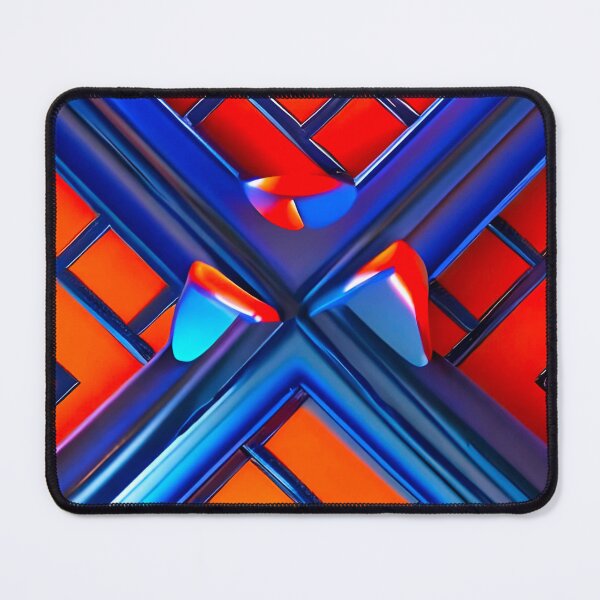 Item preview, Blue orange geometric abstraction v3 designed and sold by mwebba2005.