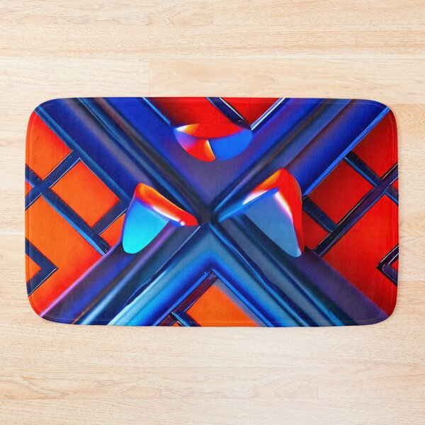 Item preview, Blue orange geometric abstraction v3 designed and sold by mwebba2005.