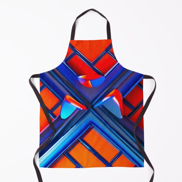 Item preview, Blue orange geometric abstraction v3 designed and sold by mwebba2005.