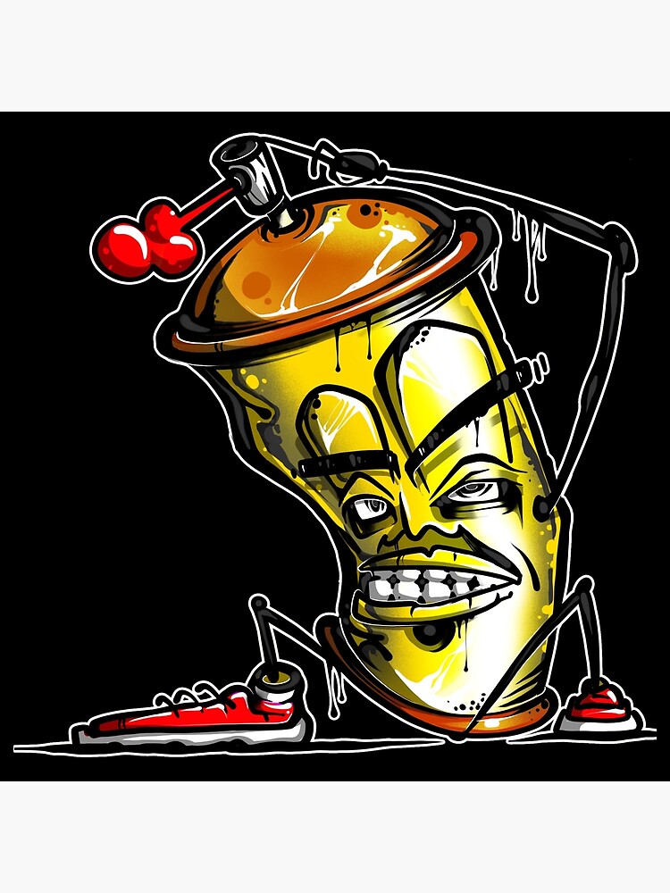 illustration vector graphic of cartoon character Graffiti bomber spray  character - Buy t-shirt designs