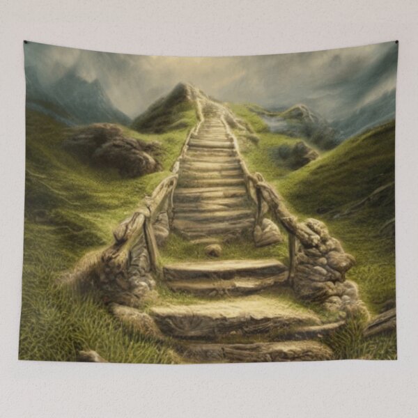 Item preview, Unique Heaven Stairs Art Created by AI designed and sold by tpixx.
