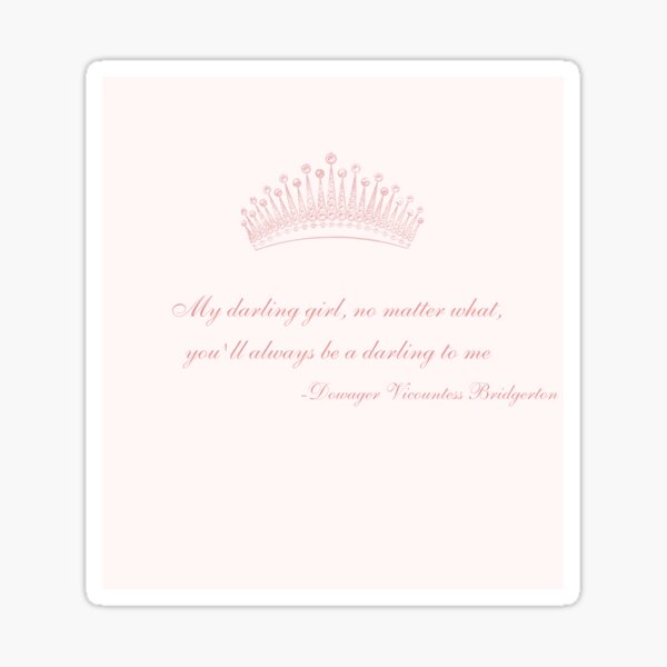 Lines from the series Bridgerton Sticker