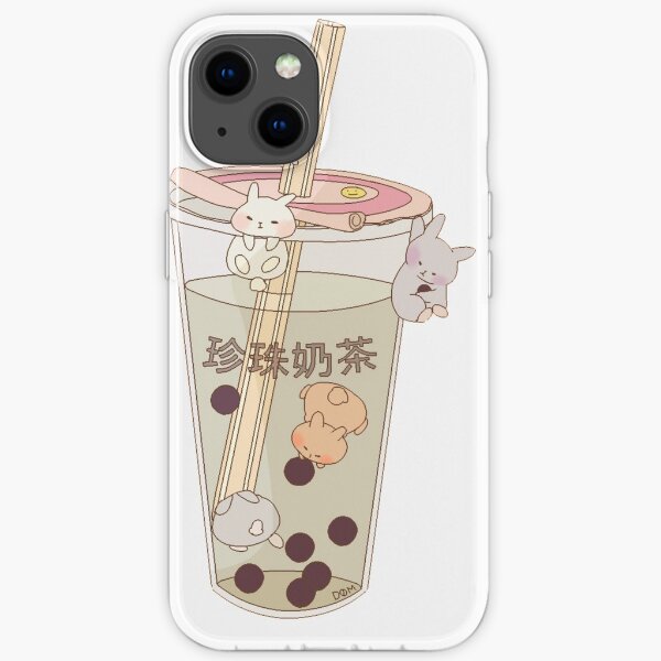 Bubble Tea & Boba Hasen iPhone Flexible Hülle