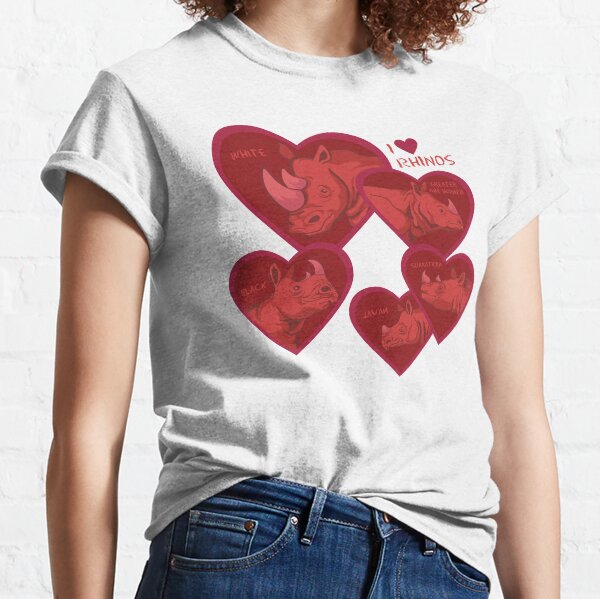Love Rhinos - multiple species Classic T-Shirt