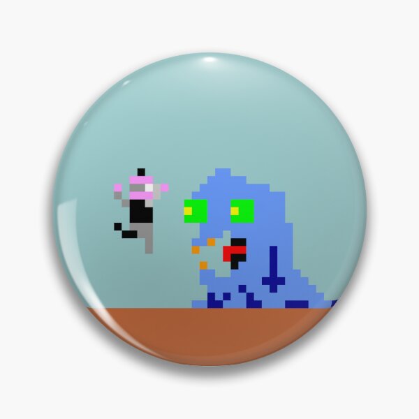 Item preview, Hero Attack The Evil Blue Monster Pixel Art designed and sold by Babasurf art.