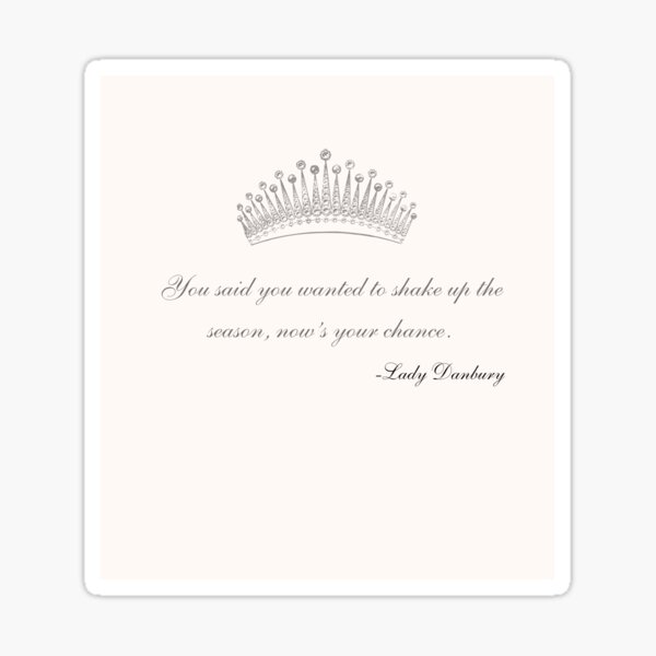 Lines from the series Bridgerton Sticker