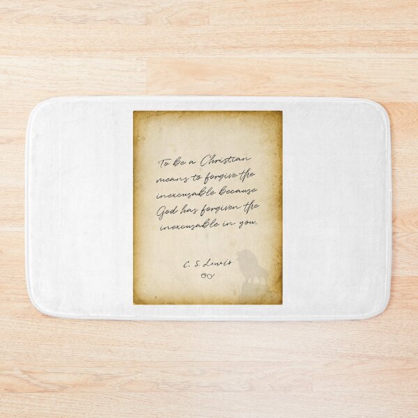 Item preview, cs lewis quote, To be a Christian means to forgive designed and sold by Christian Word Art.