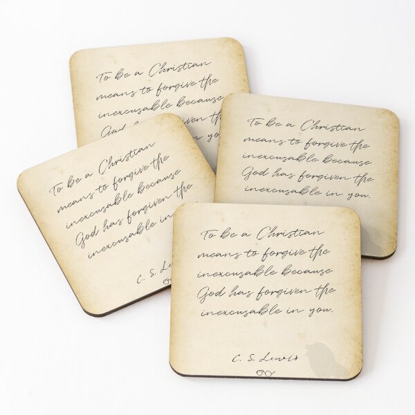 Item preview, cs lewis quote, To be a Christian means to forgive designed and sold by Christian Word Art.