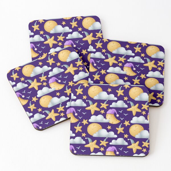 Item preview, Sleeping pattern with cute stars and moons designed and sold by KOTOdesign.