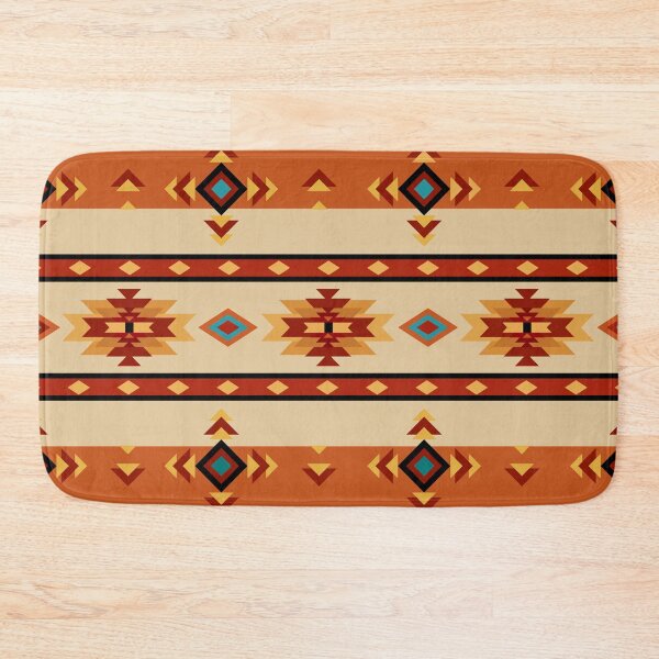 Item preview, Western Tribal Pattern - Browns, Rust, And Blue designed and sold by handsoftime2020.
