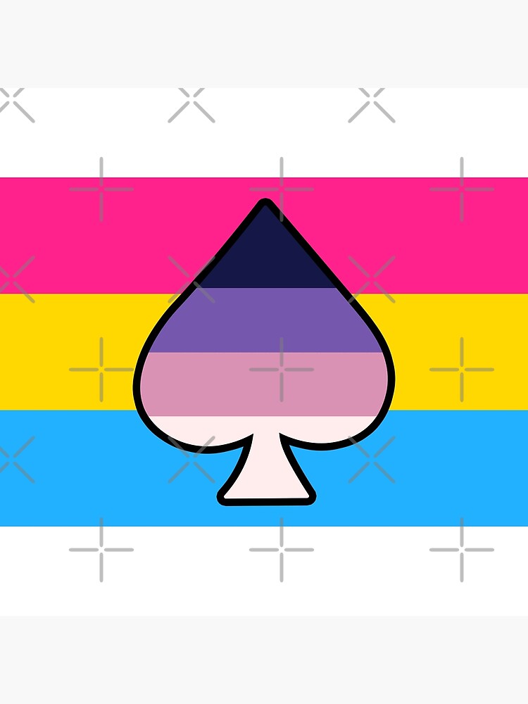 Asexual Spectrum And Pansexual Pride Flag With Ace Of Spades Photographic Print For Sale By 8756