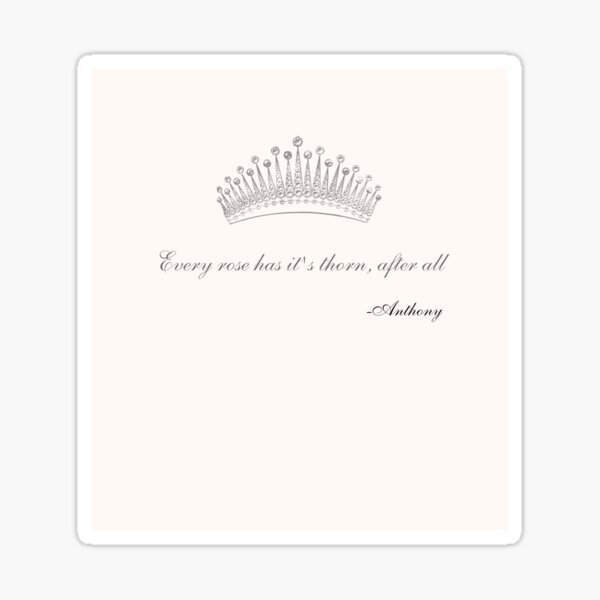 Lines from the series Bridgerton Sticker
